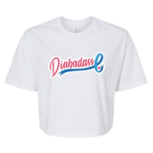 Diabetes Awareness Diabadass Bella+Canvas Jersey Crop Tee