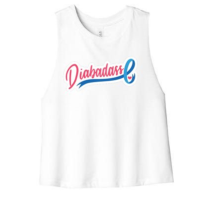 Diabetes Awareness Diabadass Women's Racerback Cropped Tank