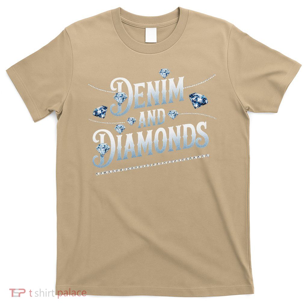 Denim And Diamonds Trendy Fashion Style T-Shirt