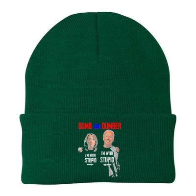 Dumb And Dumber Haris and Biden Vote For Trump 2024 Knit Cap Winter Beanie