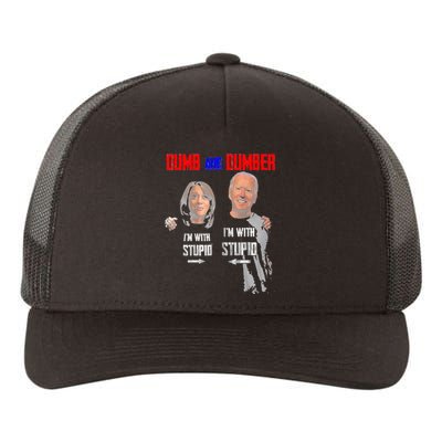 Dumb And Dumber Haris and Biden Vote For Trump 2024 Yupoong Adult 5-Panel Trucker Hat