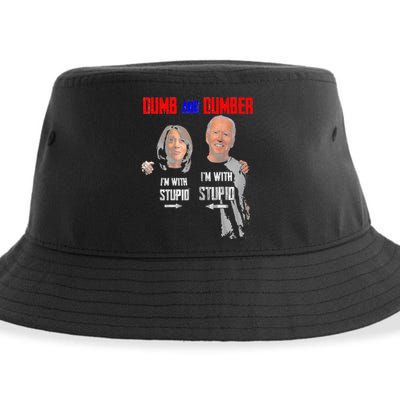 Dumb And Dumber Haris and Biden Vote For Trump 2024 Sustainable Bucket Hat