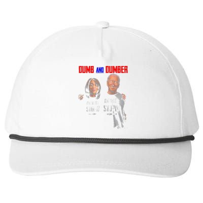 Dumb And Dumber Haris and Biden Vote For Trump 2024 Snapback Five-Panel Rope Hat