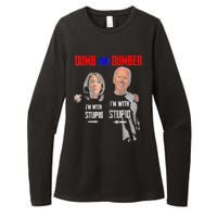 Dumb And Dumber Haris and Biden Vote For Trump 2024 Womens CVC Long Sleeve Shirt