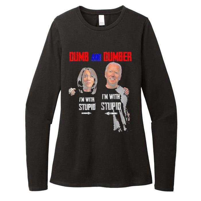 Dumb And Dumber Haris and Biden Vote For Trump 2024 Womens CVC Long Sleeve Shirt