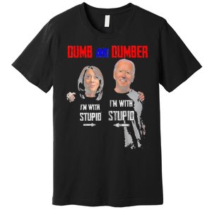 Dumb And Dumber Haris and Biden Vote For Trump 2024 Premium T-Shirt