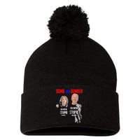 Dumb And Dumber Haris and Biden Vote For Trump 2024 Pom Pom 12in Knit Beanie