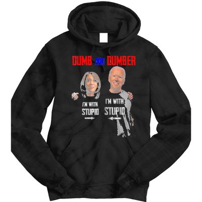 Dumb And Dumber Haris and Biden Vote For Trump 2024 Tie Dye Hoodie