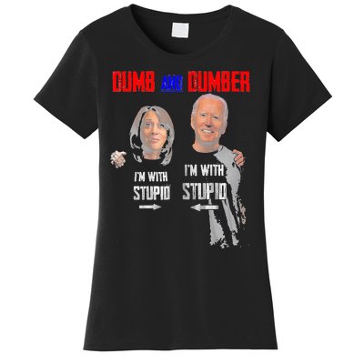 Dumb And Dumber Haris and Biden Vote For Trump 2024 Women's T-Shirt