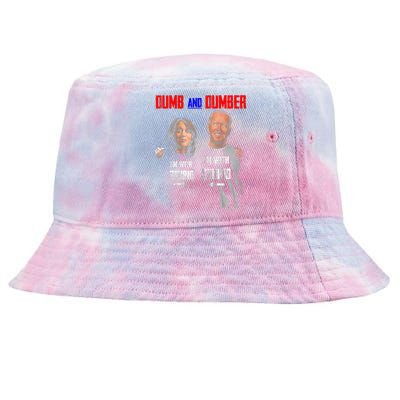 Dumb And Dumber Haris and Biden Vote For Trump 2024 Tie-Dyed Bucket Hat