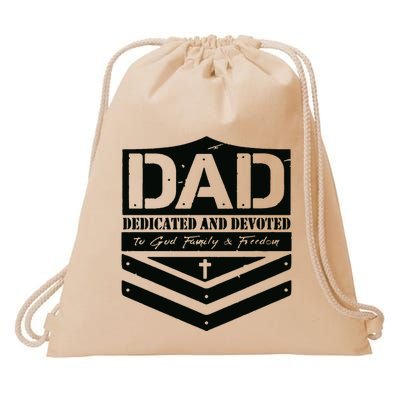 Dedicated And Devoted Drawstring Bag