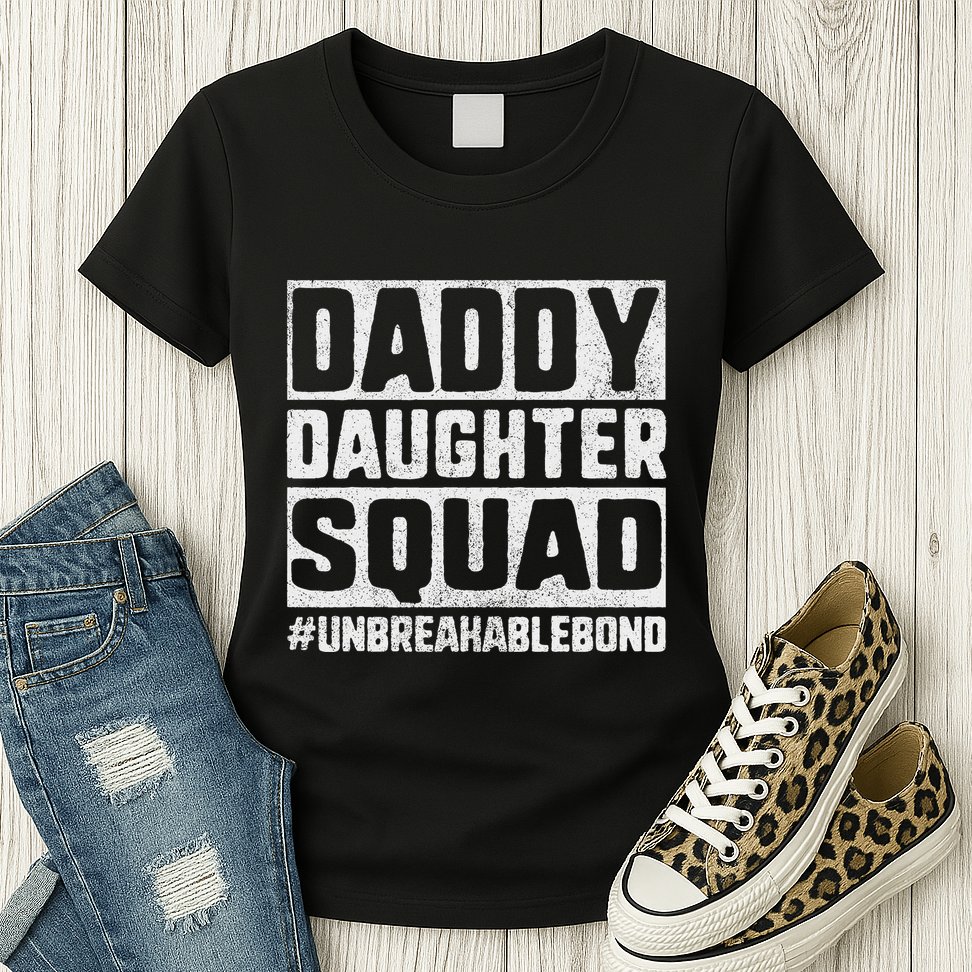 Daddy And Daughter S Father Daughter Squad Bond Womens T-Shirt