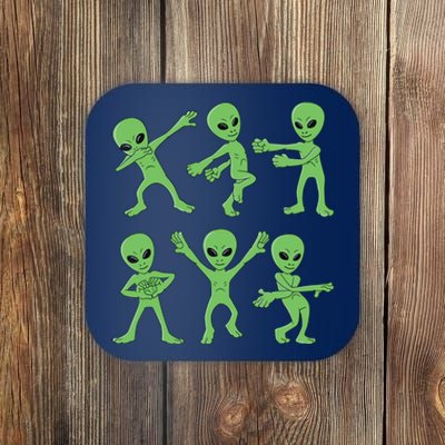 Dancing Aliens Dance Challenge Halloween Coaster