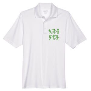 Dancing Aliens Dance Challenge Halloween Men's Origin Performance Pique Polo