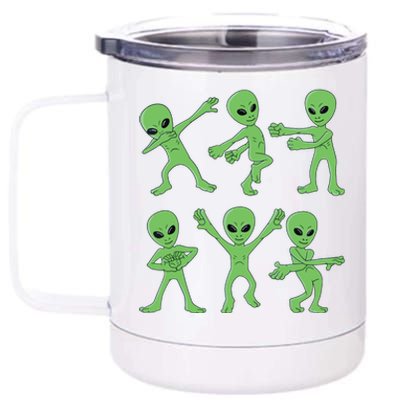 Dancing Aliens Dance Challenge Halloween 12 oz Stainless Steel Tumbler Cup