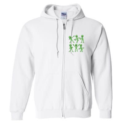 Dancing Aliens Dance Challenge Halloween Full Zip Hoodie