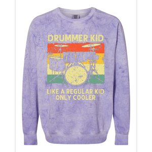 Drumming Art Drumline Drum Set Drummer Colorblast Crewneck Sweatshirt