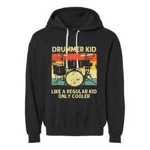 Drumming Art Drumline Drum Set Drummer Garment-Dyed Fleece Hoodie