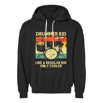 Drumming Art Drumline Drum Set Drummer Garment-Dyed Fleece Hoodie