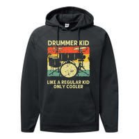 Drumming Art Drumline Drum Set Drummer Performance Fleece Hoodie