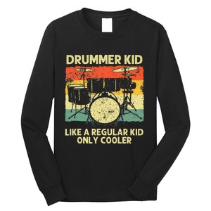 Drumming Art Drumline Drum Set Drummer Long Sleeve Shirt