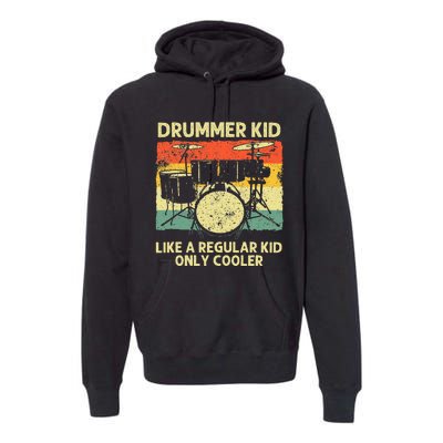 Drumming Art Drumline Drum Set Drummer Premium Hoodie