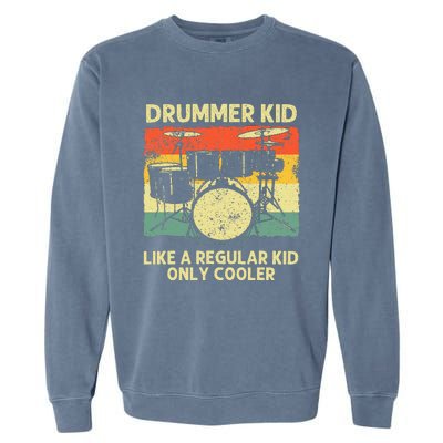 Drumming Art Drumline Drum Set Drummer Garment-Dyed Sweatshirt