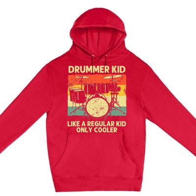 Drumming Art Drumline Drum Set Drummer Premium Pullover Hoodie