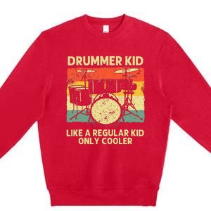 Drumming Art Drumline Drum Set Drummer Premium Crewneck Sweatshirt