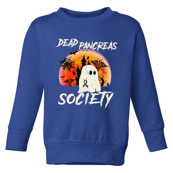 Diabetes Awareness Dead Pancreas Society Halloween Ghost Toddler Sweatshirt