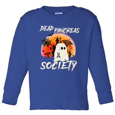 Diabetes Awareness Dead Pancreas Society Halloween Ghost Toddler Long Sleeve Shirt