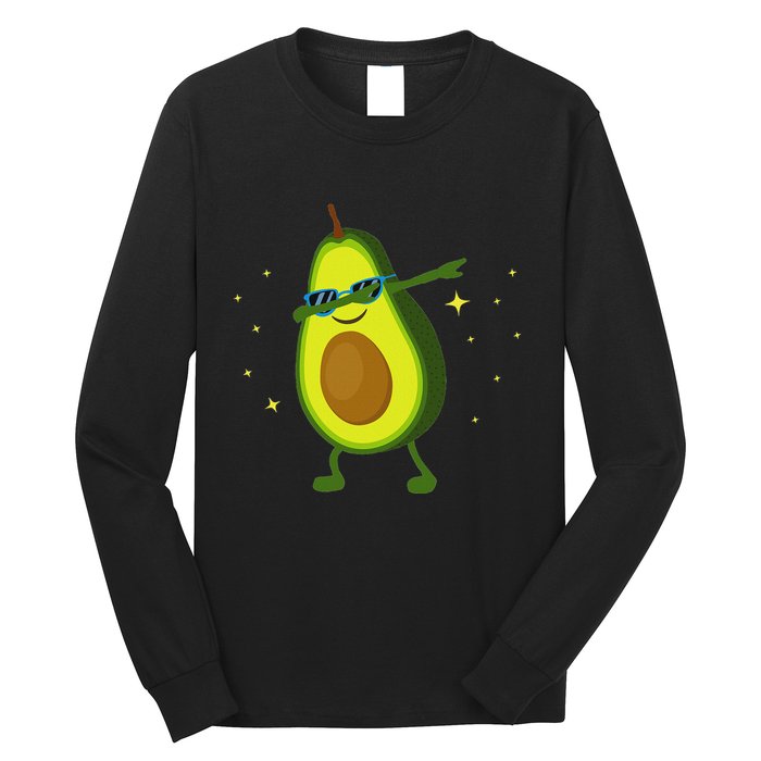 Dabbing Avocado Dabbing Fruit S Vegan Avocado Long Sleeve Shirt