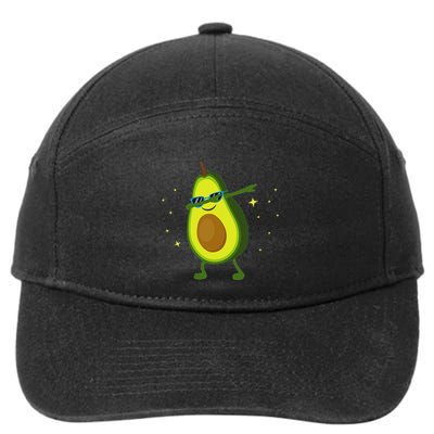 Dabbing Avocado Dabbing Fruit S Vegan Avocado 7-Panel Snapback Hat