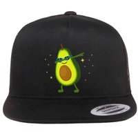 Dabbing Avocado Dabbing Fruit S Vegan Avocado Flat Bill Trucker Hat