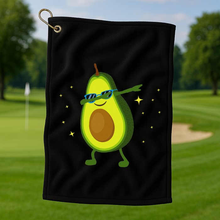Dabbing Avocado Dabbing Fruit S Vegan Avocado Golf Towel
