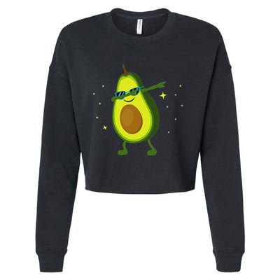 Dabbing Avocado Dabbing Fruit S Vegan Avocado Cropped Pullover Crew