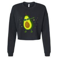 Dabbing Avocado Dabbing Fruit S Vegan Avocado Cropped Pullover Crew