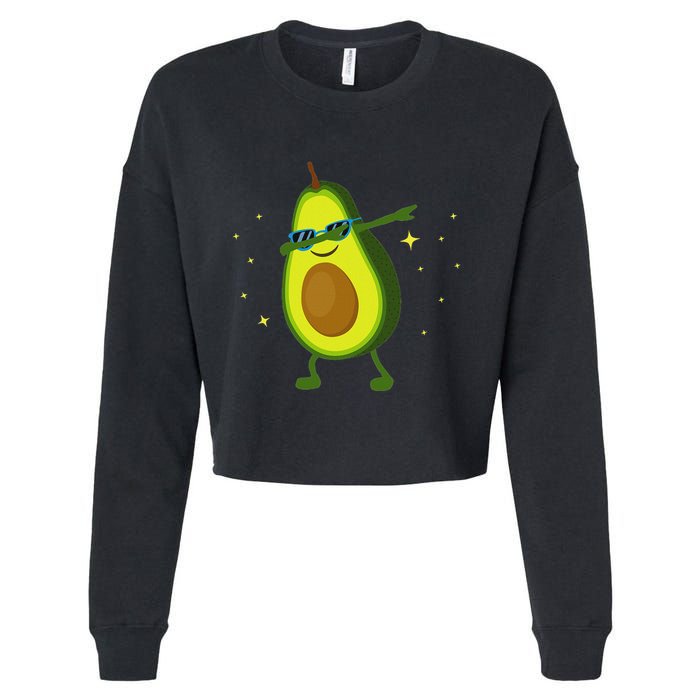Dabbing Avocado Dabbing Fruit S Vegan Avocado Cropped Pullover Crew