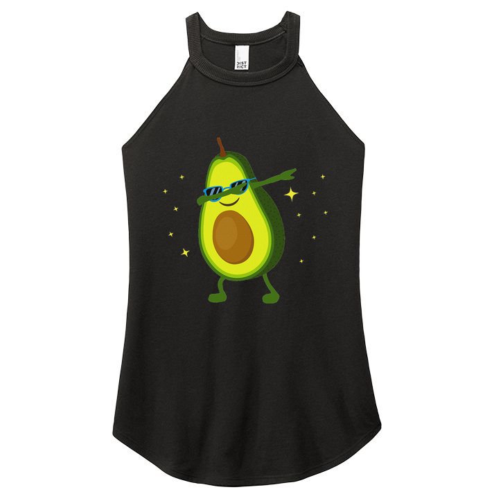 Dabbing Avocado Dabbing Fruit S Vegan Avocado Women's Perfect Tri Rocker Tank