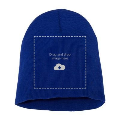 Drag And Drop Image Here Short Acrylic Beanie