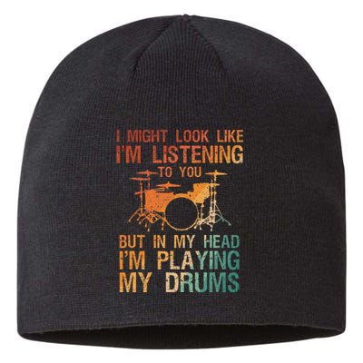 Drummer Art Drum Player Percussion Lover Sustainable Beanie