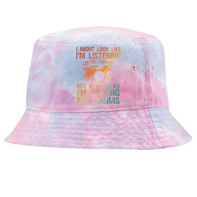 Drummer Art Drum Player Percussion Lover Tie-Dyed Bucket Hat