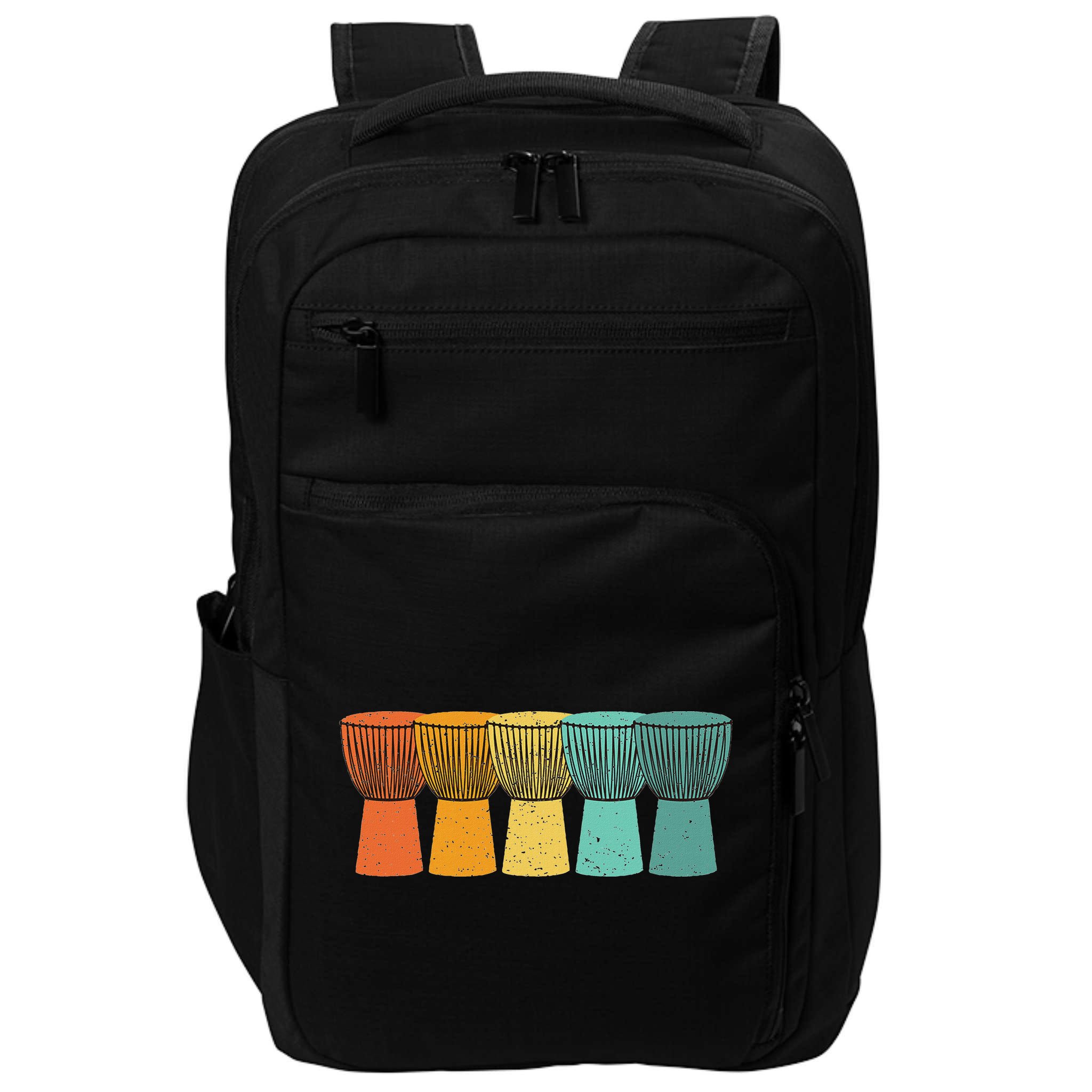 Djembe African Drums Retro Style Impact Tech Backpack