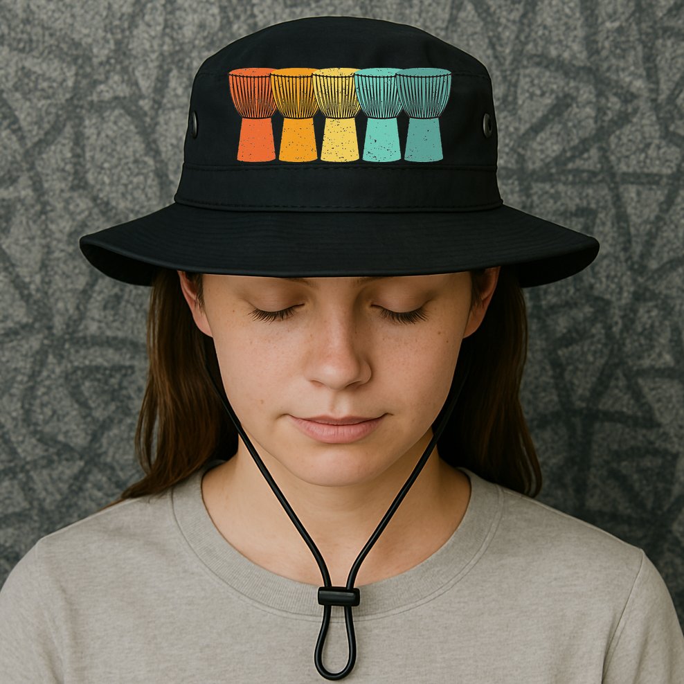 Djembe African Drums Retro Style Bucket Hat
