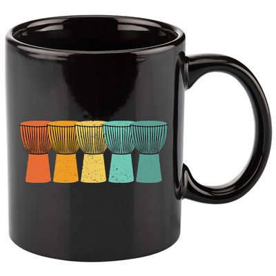 Djembe African Drums Retro Style 11oz C Handle Ceramic Mug