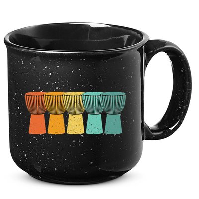Djembe African Drums Retro Style 15oz Campfire Ceramic Mug