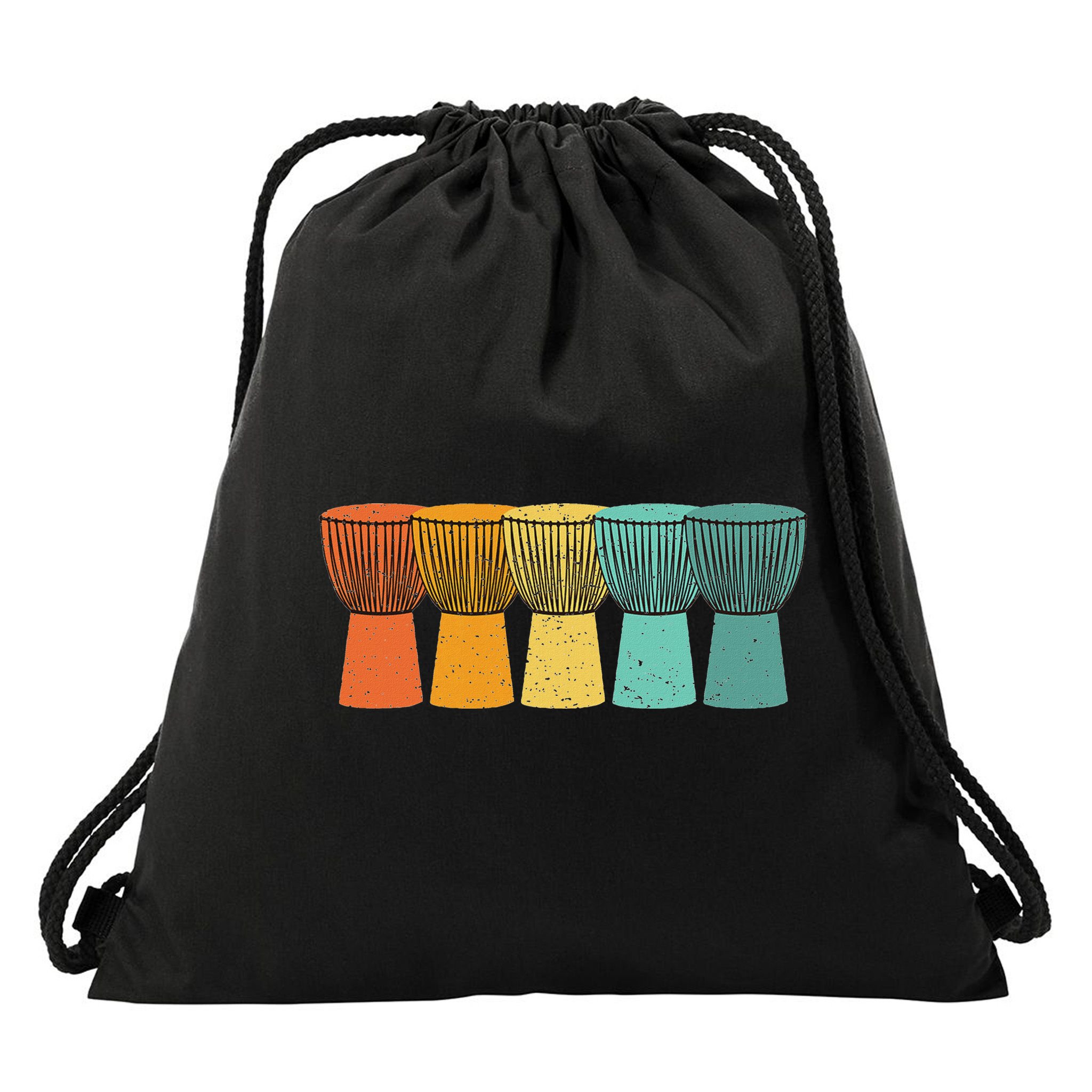 Djembe African Drums Retro Style Drawstring Bag