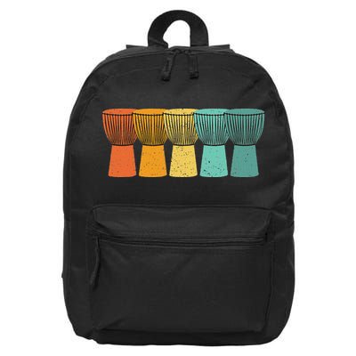 Djembe African Drums Retro Style 16 in Basic Backpack