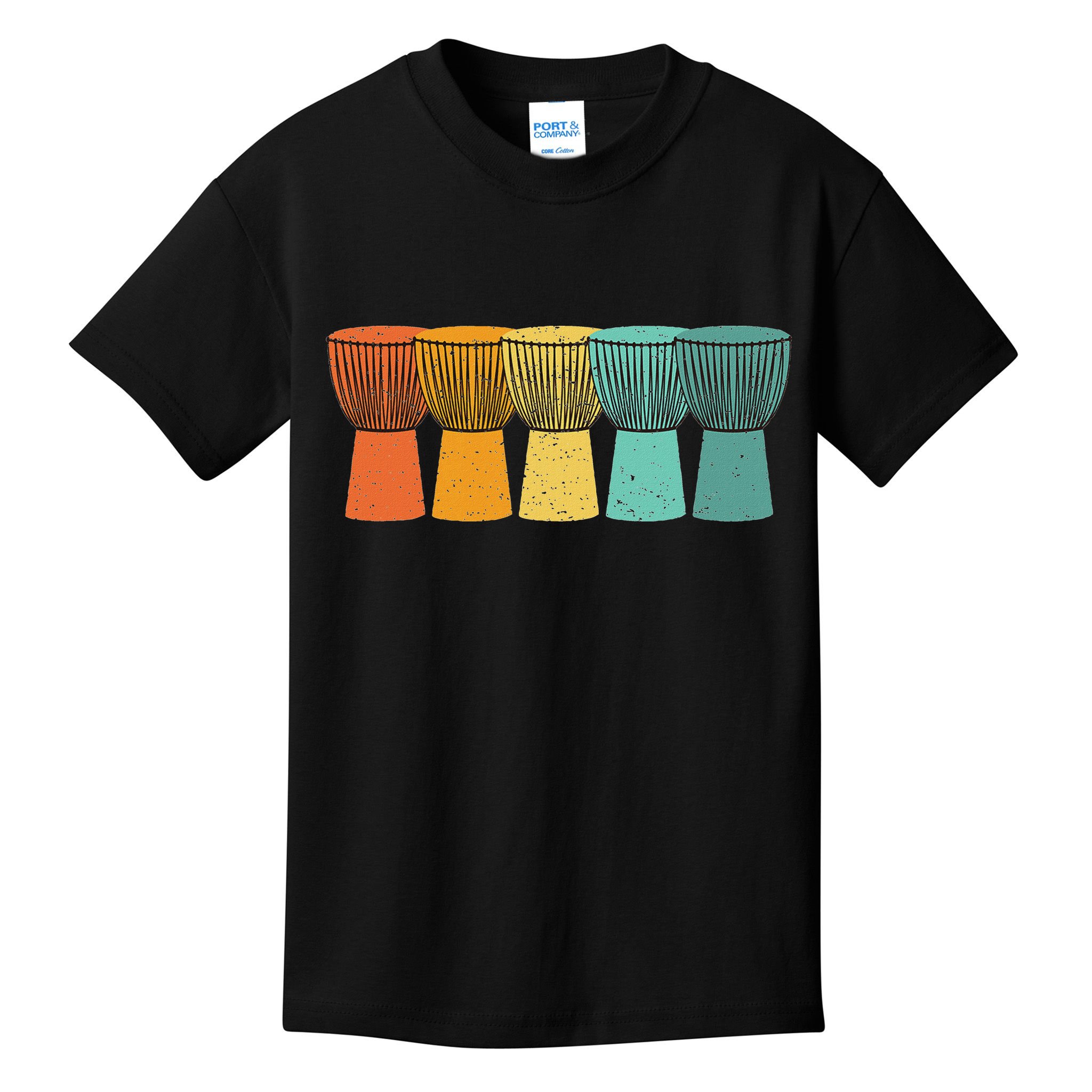 Djembe African Drums Retro Style Kids T-Shirt
