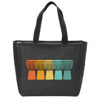 Djembe African Drums Retro Style Zip Tote Bag